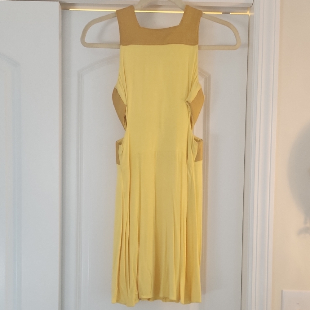 Sky Pastel Yellow Cutout Mini Dress - Picture 4 of 5